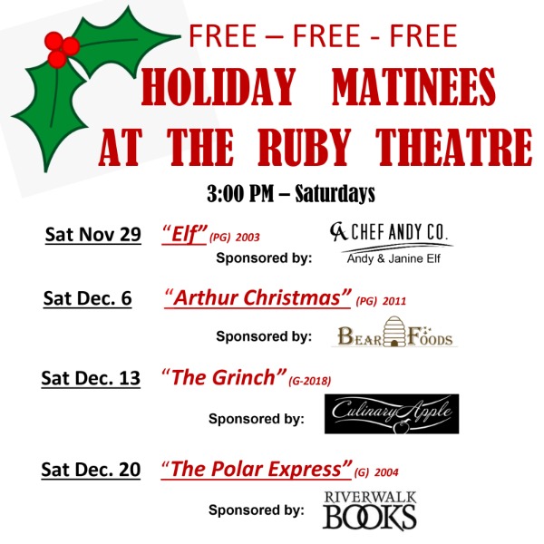 Ruby Theatre Matinees 2025 Ruby Theatre Matinees 2025