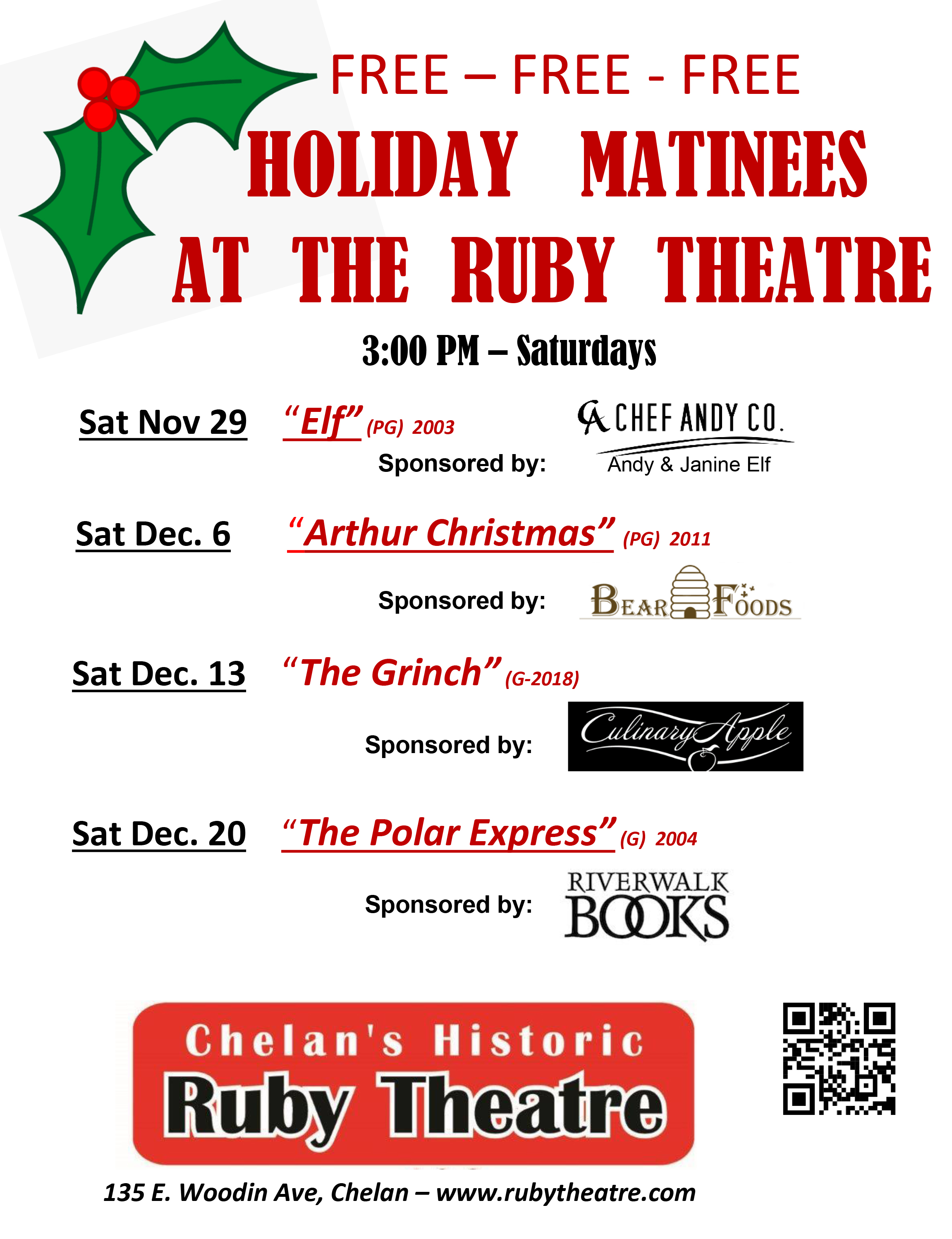 Ruby Theatre Matinees 2025 Ruby Theatre Matinees 2025